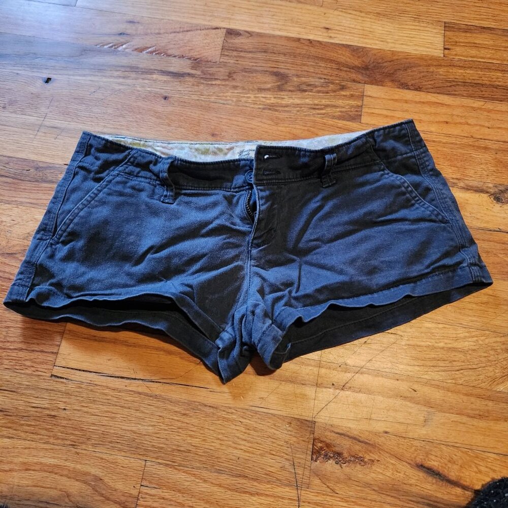 American Eagle Outfitters Stretch Denim Navy  Shorts Womens Size 2 Y2K 2000s low